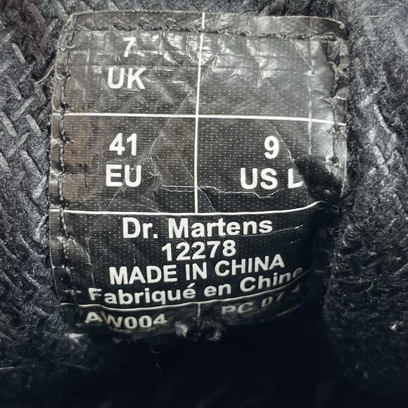 Dr. Martens Doc Daisy 12278 Chunky Wingtip Ankle Boots Womens Size 9 Black - Picture 8 of 11